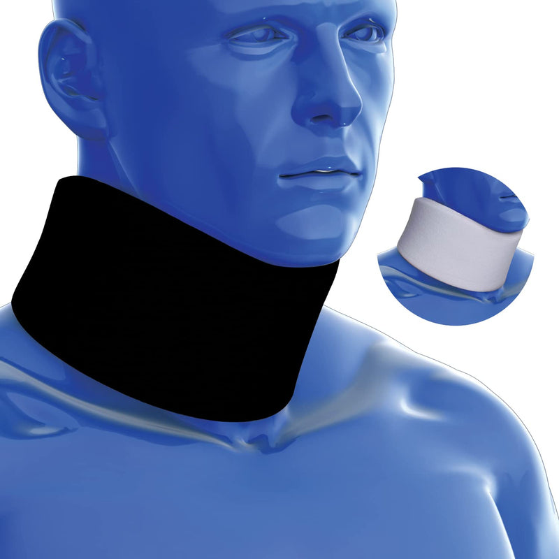 Kedley Foam Neck Collar Medical Grade Adjustable Neck Brace Support | Neck Support for Neck Pain | Cervical Neck Collar Soft and Comfortable Cervical Collar Neck and Spine Injuries (M/L (Senior)) M/L (Pack of 1) Black(1 pc) - BeesActive Australia
