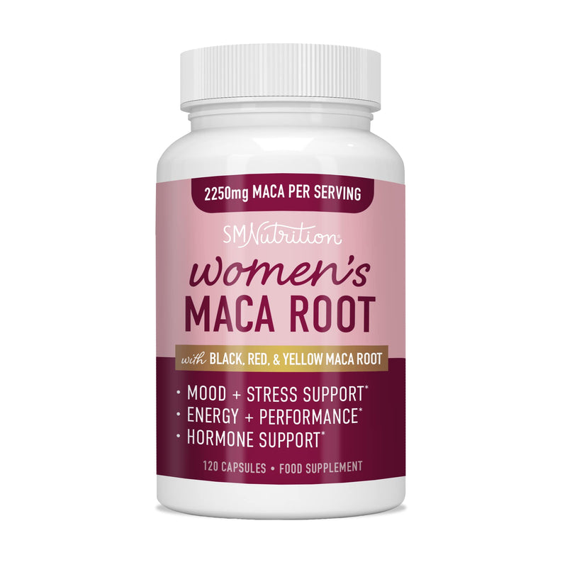 Organic Maca Root Capsules for Women | 2250MG Extra Strength | Red, Black & Yellow Maca Pills with Black Pepper | Herbal Supplements to Support Energy, Hormone Balance, Menopause, & Menstrual Cycle - BeesActive Australia