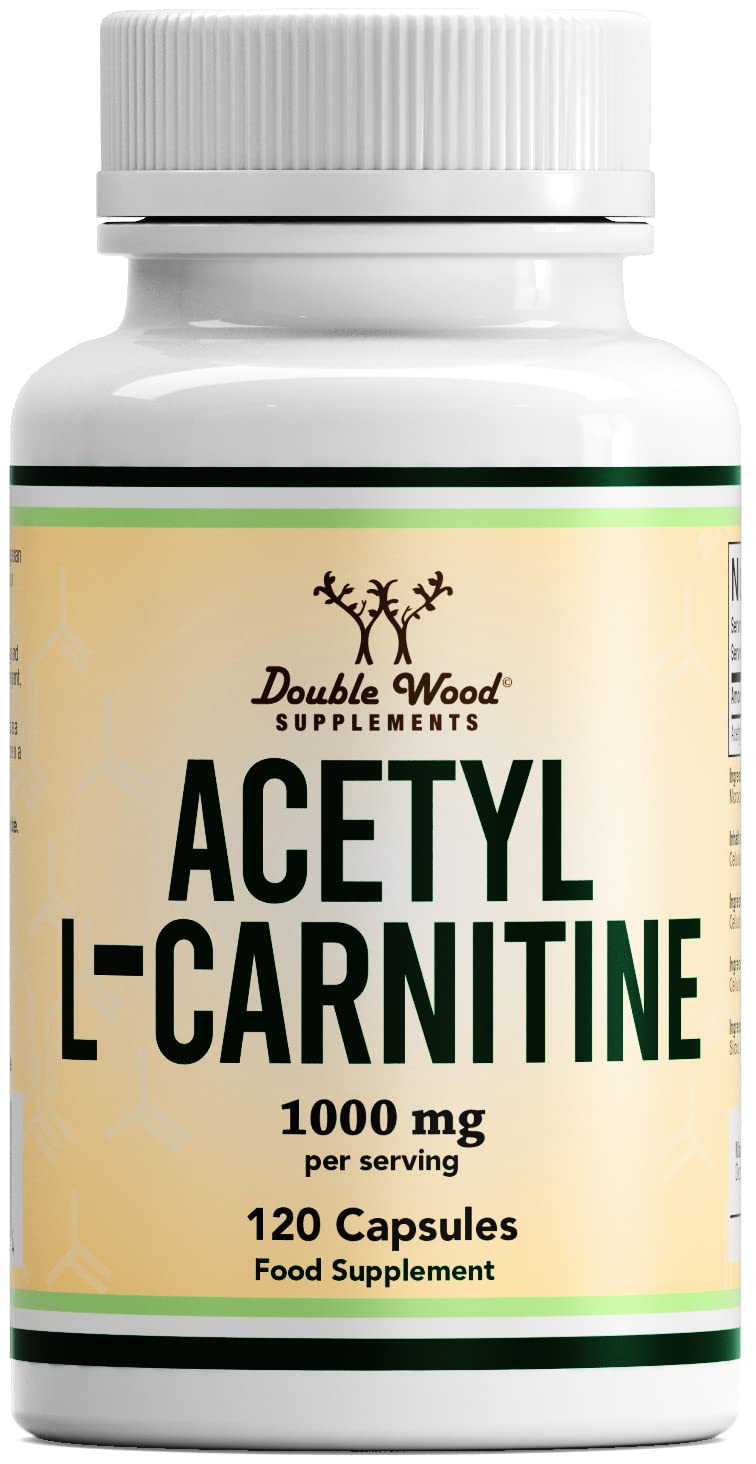 DW Acetyl L-Carnitine Capsules | 120 High Strength L Carnitine Supplements - 1000mg per Serving | Non-GMO & Gluten Free | Manufactured in the UK 120 Capsules - BeesActive Australia