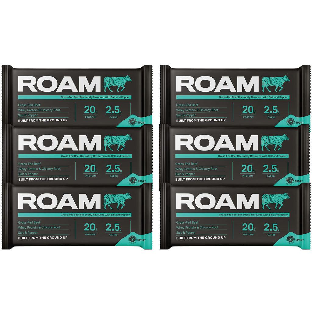 ROAM Natural Protein Bars, Meal Replacement Nutrition Bars, High Protein And Low Carb, Ideal For Healthy Diet (Original, 6 Count (Pack of 1)) - BeesActive Australia