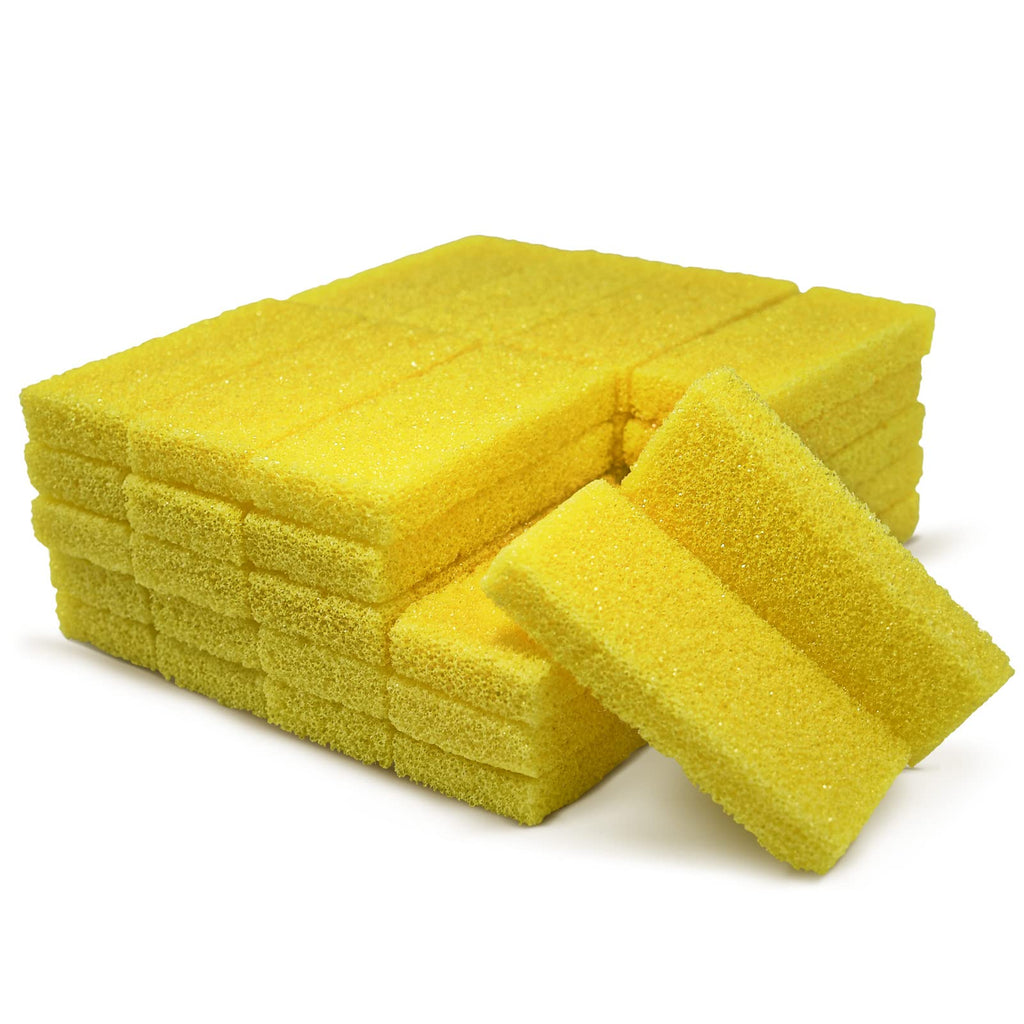 SALVMARY Disposable Pumice Stone for Feet Hard Skin Callus Remover Foot Scrubber Yellow 40 Pcs - BeesActive Australia