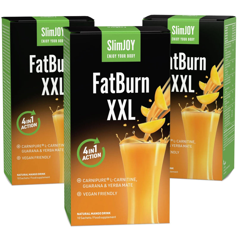 SlimJoy FatBurn XXL - A Delicious 4-in-1 Drink with L-Carnitine, Guarana and Vitamin B3 with Free e-Book - BeesActive Australia