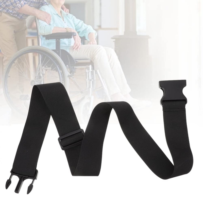 Wheelchair Lap Strap Wheelchair Belt Strap Wheelchair Adjustable Buckle Strap Cushioning Seat Belt for Take Care of Patient(Black) - BeesActive Australia