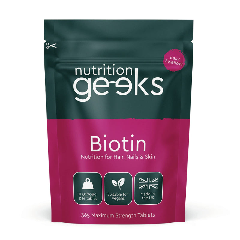 Biotin Hair Growth Supplement - 1 Year Supply High Strength Biotin 10,000mcg Per Tablet, Hair Skin and Nails Vitamins for Women & Men, 365 Vegan Biotin Tablets - Easy to Swallow UK Made Hair Vitamins - BeesActive Australia