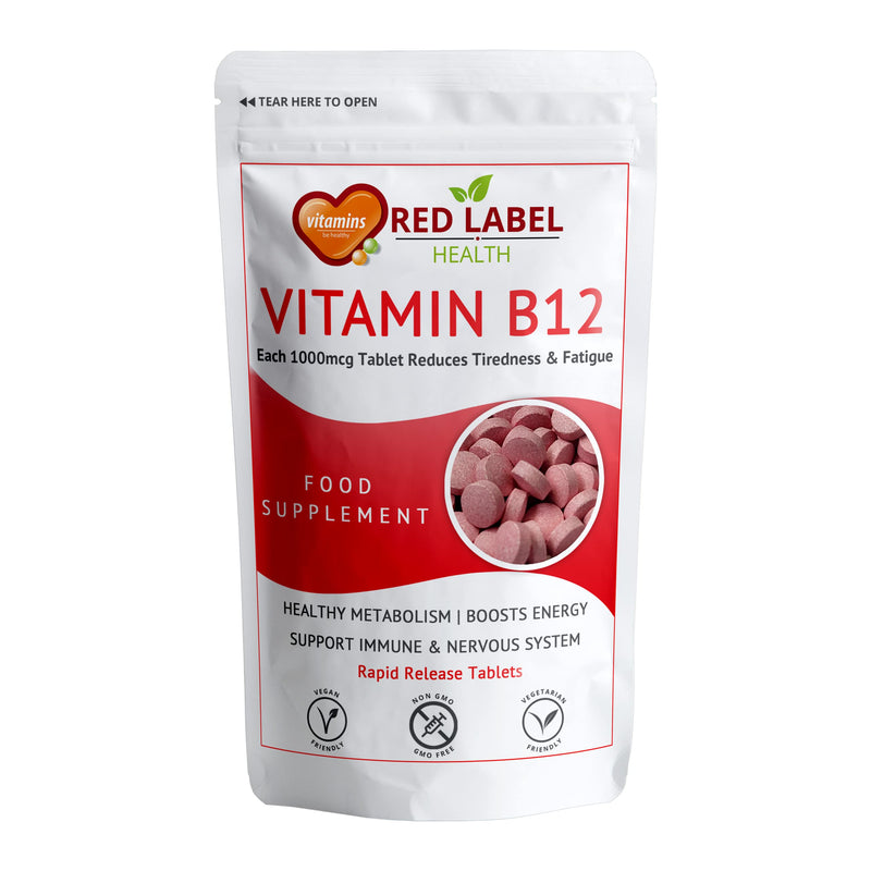 Vitamin B12 1000mcg - 360 Methylcobalamin Tablets - High Strength Supplement - Healthy Metabolism, Energy, Supports Immune & Nervous System for Men & Women | Vegetarian | Vegan | Made in UK. 1 count (Pack of 360) - BeesActive Australia