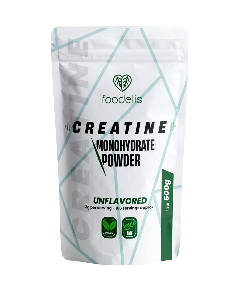 Creatine Monohydrate Powder After or Pre Workout 500 Grams 166 Servings Gym Supplement for Men & Women Vegan Gluten Free Tasteless Increase Physical Performance and Muscle Strength Scoop Included 500G - BeesActive Australia