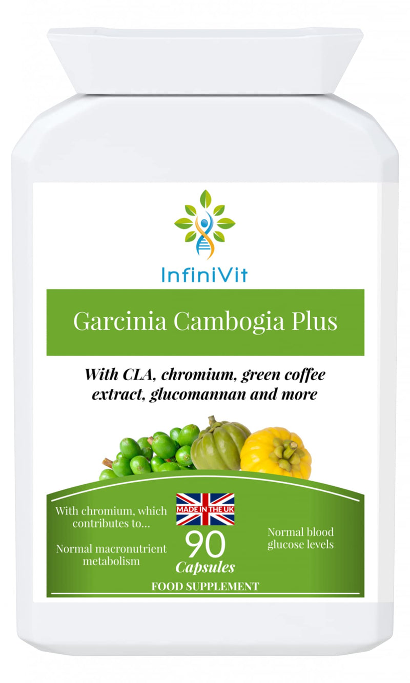 Garcinia Cambogia Plus with Conjugated Linoleic Acid, Chromium, Green Coffee Extract, Glucomannan,Kidney Bean and Cinnamon - 90 Capsule - BeesActive Australia