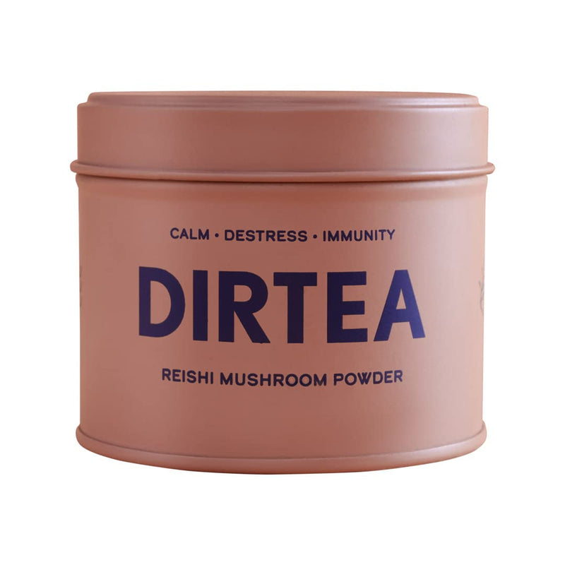 Dirtea Reishi Mushroom Powder, for Calm, destress & Immunity, 1 Tin of Mushroom Powder, 60g, Containing 30 Servings - BeesActive Australia