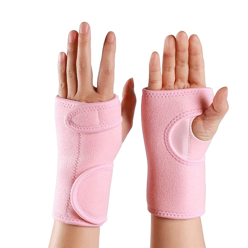 Wrist Splint for Carpal Tunnel, Provides Wrist Support Brace for Joint Pain, Arthritis, Tendonitis, Adjustable Strap Hand Support Stabilizer for Fractures, Sprains, Relieves Pain Promote recovery Right Hand Pink - BeesActive Australia