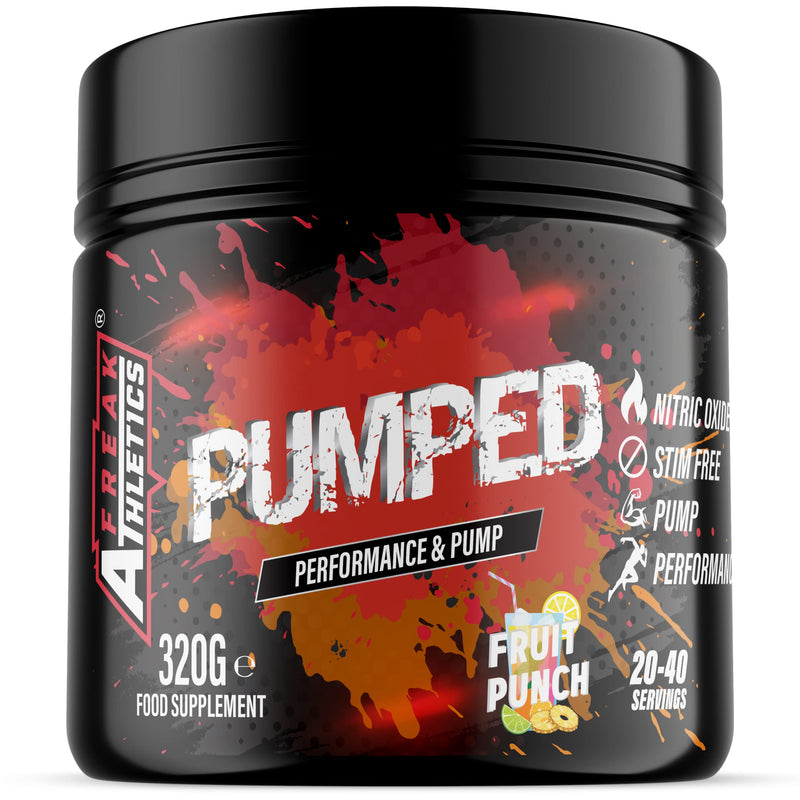 Pumped 'Fruit Punch' Pump Pre Workout by Freak Athletics - Non Stim Pre Workout Powder Stimulant & Caffeine Free Pre Workout - BeesActive Australia