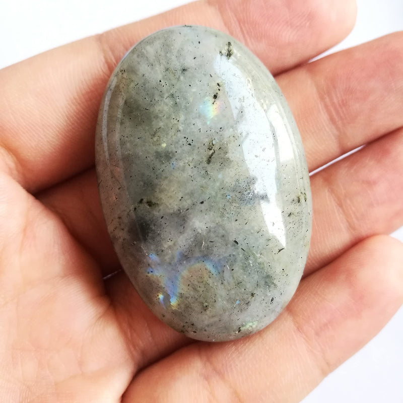 Manekieko Natural Moonstone Mini Oval Palm Pocket Healing Crystal Massage Spa Energy Stone,Crystals and Healing Stones - BeesActive Australia