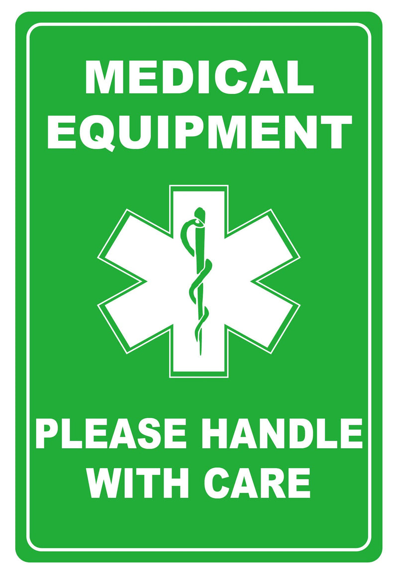 Medical Equipment Sticker,2x3 inch 8pcs Medical Equipment Alert Please Handle with Care Stickers - BeesActive Australia