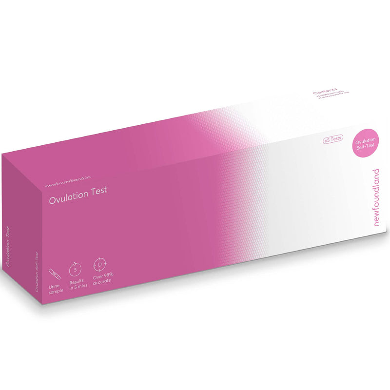 Female Ovulation Test Kit - Predict Ovulation & Peak Fertility - Rapid Home Test in Under 5 Minutes - L-Hormone Indicator - CE & MHRA Certified - Single Person Urine Test Kit - Includes x5 Self Tests - BeesActive Australia