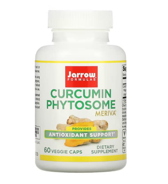 Jarrow Formulas, Curcumin Phytosome, 500mg, 60 Vegan Capsules, Lab Tested, SOYA Free, Gluten Free, Vegetarian, Non GMO - BeesActive Australia