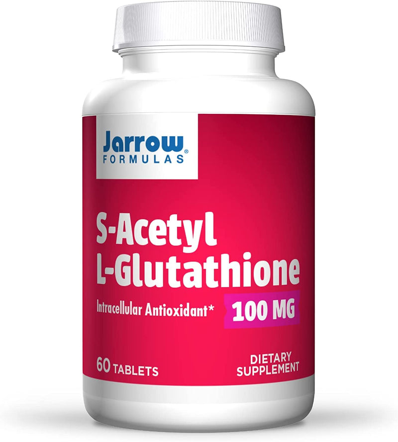 Jarrow Formulas, S-Acetyl-L-Glutathione, 100mg, 60 Vegan Tablets, Lab Tested, Gluten Free, SOYA Free, Vegetarian, Non-GMO - BeesActive Australia