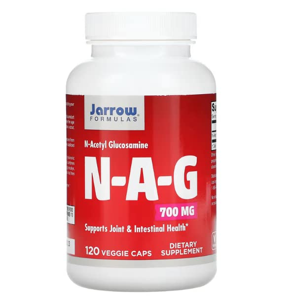 Jarrow Formulas, N-A-G (N-Acetyl-D-Glucosamine), 700mg, 120 Vegan Capsules, Lab Tested, Gluten Free, Vegetarian, Non GMO - BeesActive Australia