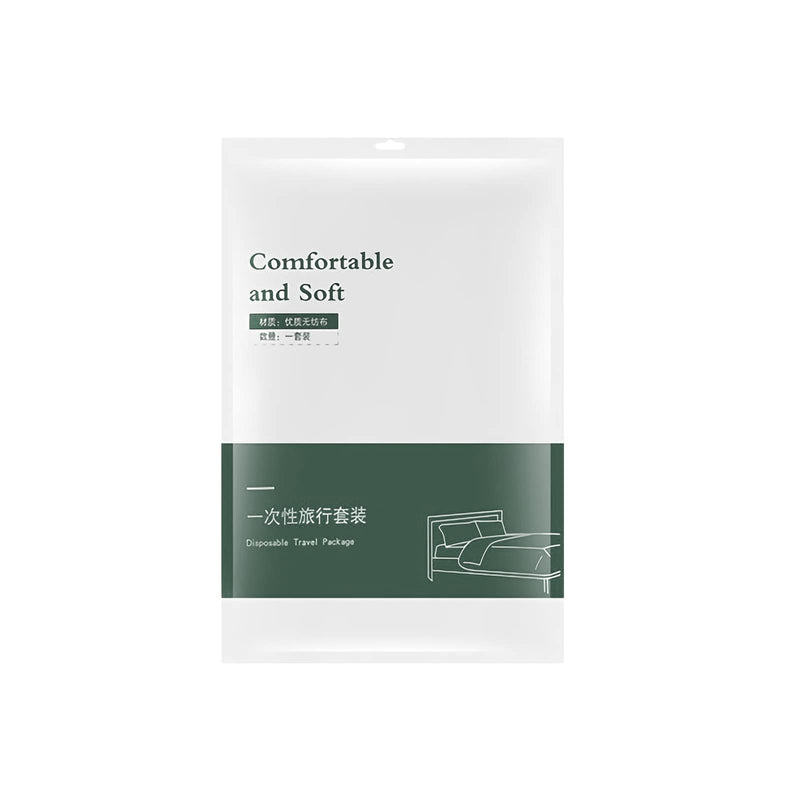 RZOZSZEZ Disposable Bed Sheets Travel Disposable Bedding Set With 1 Bed Sheet 1 Quilt Cover And 2 Pillowcase, Portable Ready-To -Use Disposable Sheets For Travel Hotels Camping Overnight Stay - BeesActive Australia