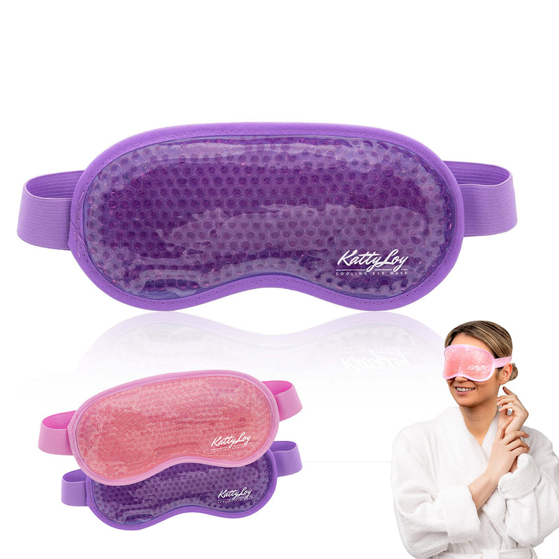 Katty Loy - Gel Eye Mask - Luxury Cooling Eye Mask for Hot Cold Therapy - Reusable Gel Mask Soothes Puffy Eyes & Dark Circles - Cold Eye Mask Relives Headaches, Migraines & Sinus Pain (1 Supplied) - BeesActive Australia