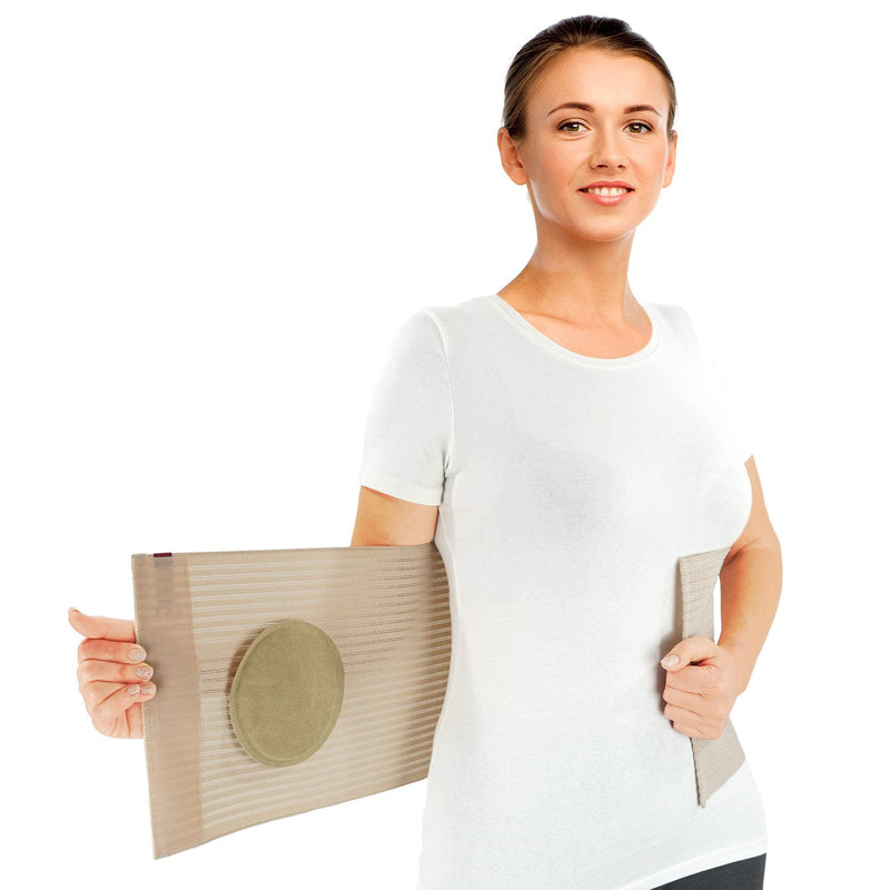 ORTONYX Premium Umbilical Hernia Belt for Men and Women / 10.25" Abdominal Binder With Hernia Support Pad - Navel Ventral Epigastric Incisional and Belly Button Hernias - Beige OX5241-10-L/XL L/XXL (35"-52") - BeesActive Australia