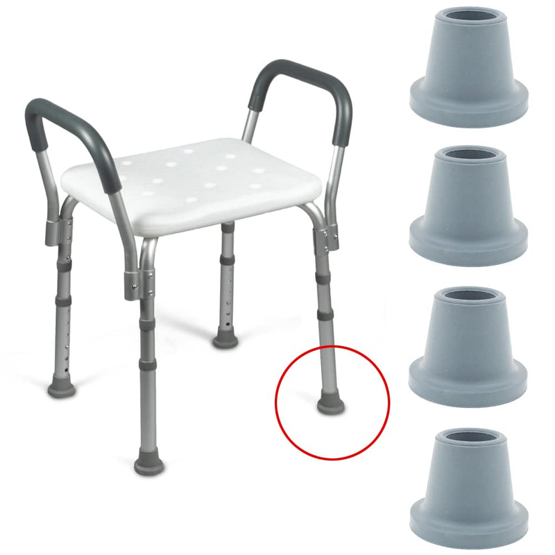 Qty: 4x Replacement Large Based 19mm (3/4") Ferrules for Bath & Shower Stools - by Lifeswonderful - BeesActive Australia