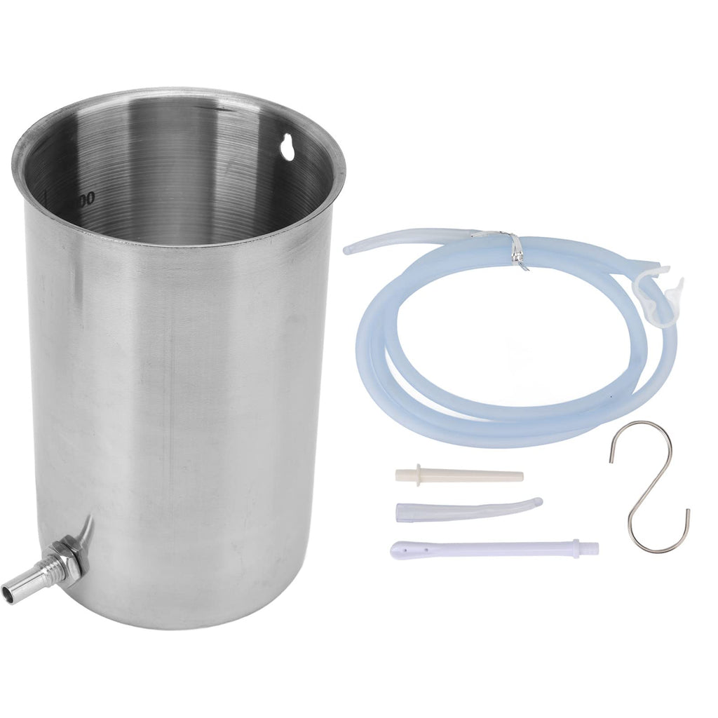 TOPINCN Stainless Steel Body Enema Bucket Kit, 1L Cleaner Enema Set for Home Childbirth Preparation Cleansing Detox Enemas - BeesActive Australia