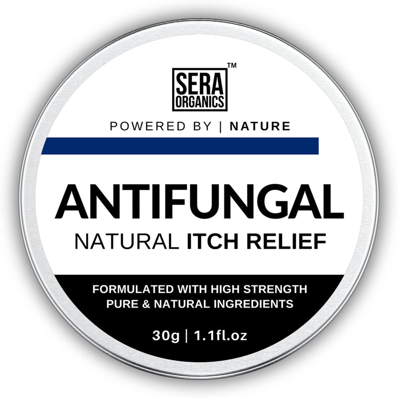 Antifungal Skin Cream - All-Natural Anti Fungal Anti-Itch Cream - Suitable For Men & Women prone to Eczema, Ringworm, Jock Itch, Athletes Foot, Nail Fungal Infections (30g) Made In UK By Sera Organics - BeesActive Australia
