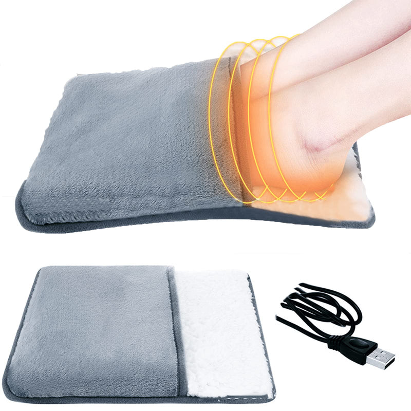 USB Heated Foot Warmer Electric Foot Heating Pad Winter Warm Fleece Lining Foot Muff Soft Thermal Foot Cushion Therapy Wrap for Women Men Elderly Feet Back Waist Abdomen Hands Office Home Foot Heater - BeesActive Australia