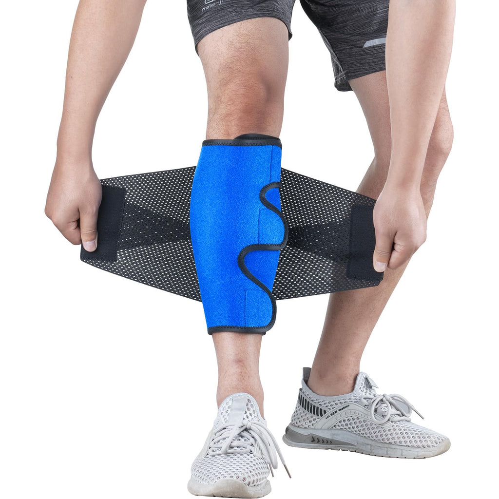 Calf Brace,Adjustable Compression Calf & Shin Splint Support Wrap,Lower Leg Sleeves for Men & Women,with Stretch Strap for Increased Pressure,Reduce Muscle Swelling, Varicose Veins, Pain Relief -L/XL L/XL - BeesActive Australia