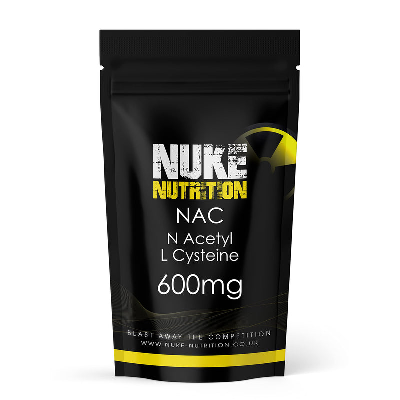 Nuke Nutrition NAC Supplement 600mg | High Strength NAC N-Acetyl-Cysteine 60 Vegan Capsules with High Bioavailability | Amino Acid N-Acetyl-Cysteine Nutritional Supplements | Manufactured in The UK 60 Capsules - BeesActive Australia