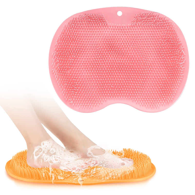 2 Pcs Foot Scrubber Cleaner Massager, Shower Foot Massager Cleaner Mat, Bath Feet & Toe Cleaner Massager Brush Pad with Non-Slip Suction Cups Massaging Bristles for Exfoliation Acupressure - BeesActive Australia