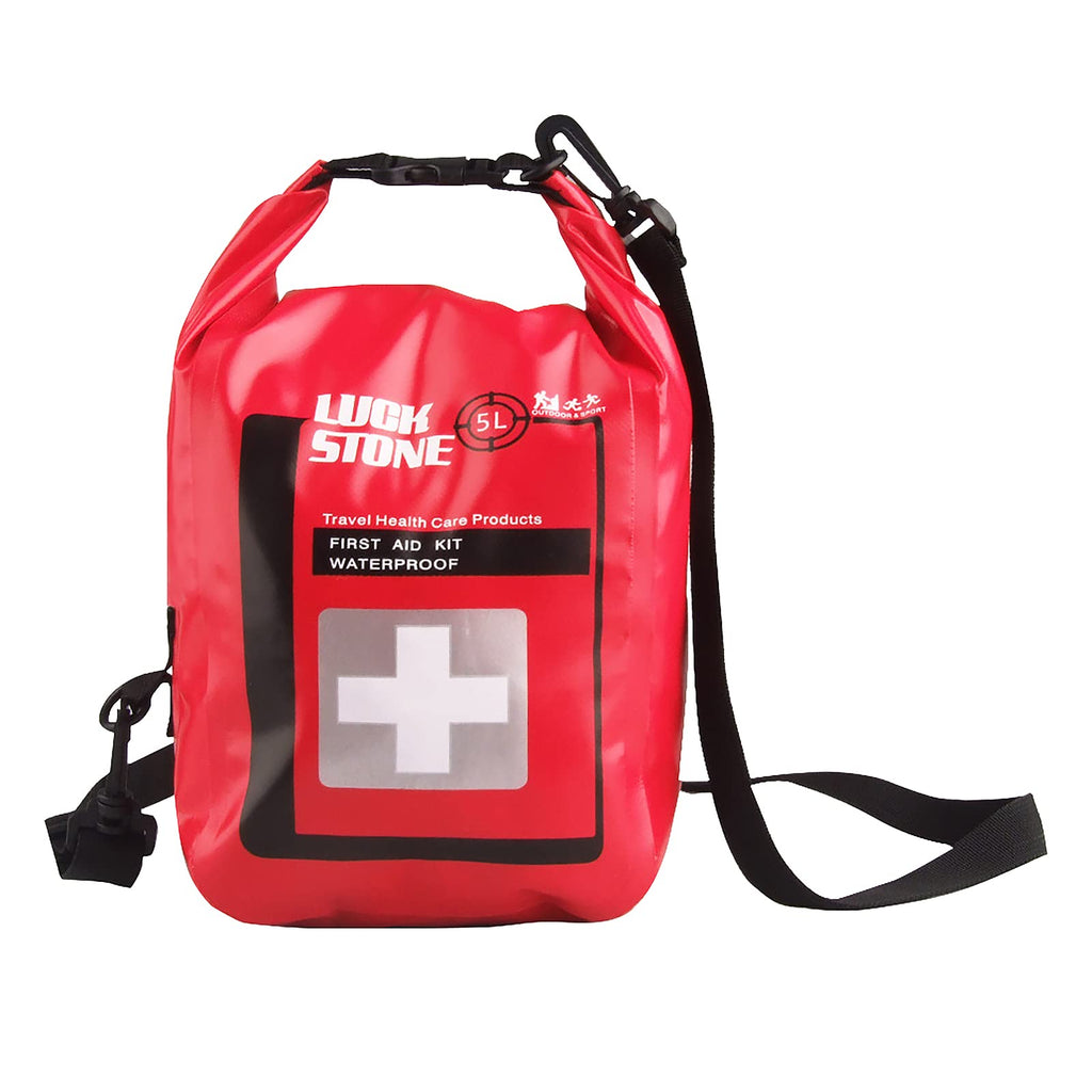 5L Waterproof Emergency Storage Bag Empty Medical First Aid Bag Mini First Aid Shoulder Waist Bag for Boating Traveling - BeesActive Australia