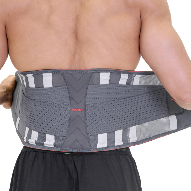 PROIRON Lower Back Support Belt for Men and Women - Lumbar Support Brace for Pain Relief, Sciatica, Scoliosis - Dual Adjustable Straps and Breathable Mesh (3 Sizes, M/L/XL - Waist 65cm to 117cm) XL (Waist Size: 40" - 46") - BeesActive Australia