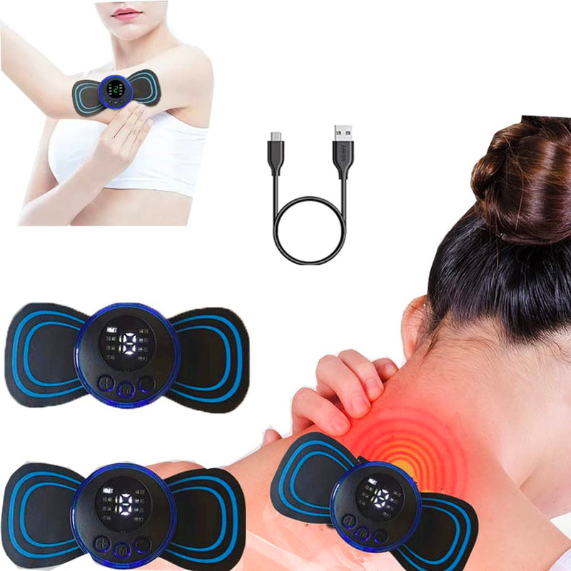 Mini EMS Muscle Stimulator, Mini Neck Massager Abs Trainer Abdominal Trainer, Massage Pads Massager Effective for Back Waist 2Pcs - BeesActive Australia