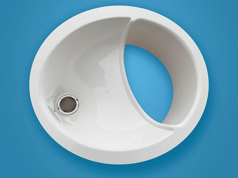 Free Range Designs Urine Separator | Complete Urine Diverter for Compost Toilets | Made in UK (White) White - BeesActive Australia