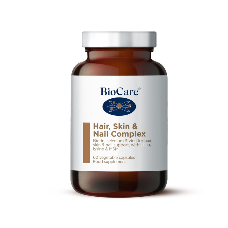 BioCare Hair, Skin & Nail Complex | with Biotin, Selenium, Zinc, Silica, Lysine & MSM - 60 Capsules - BeesActive Australia