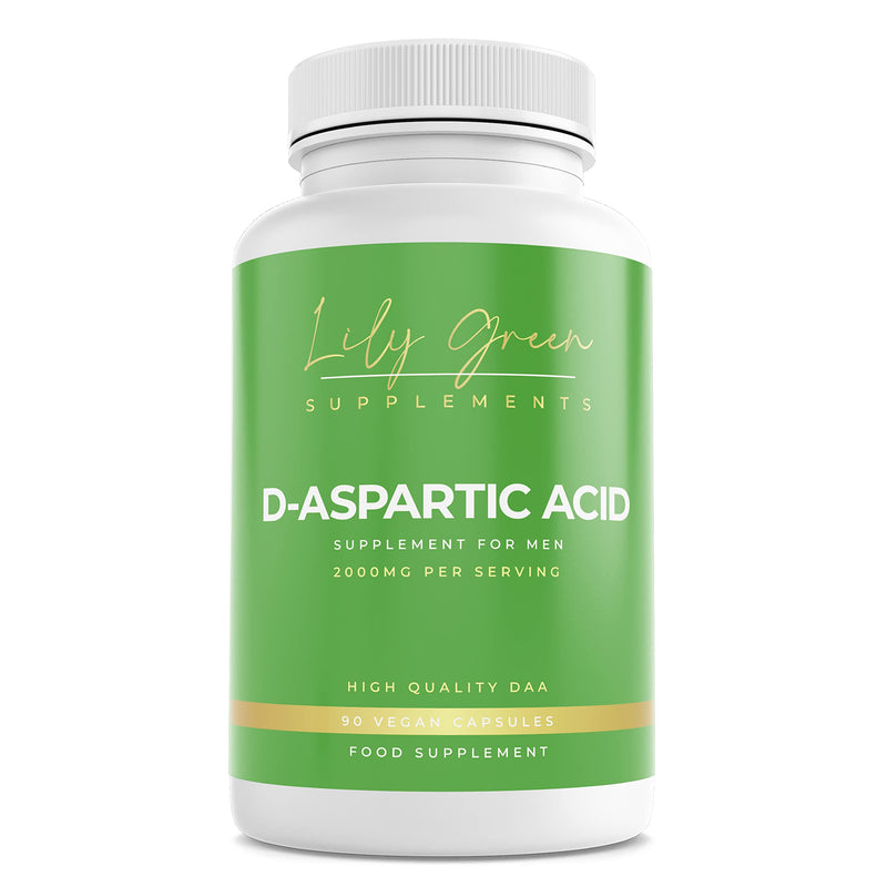 Lily Green | D-Aspartic Acid 2000mg per Serving | 90 Vegan Capsules | Boost for Men | Pure DAA | High Strength | No Artificial Fillers | Made in UK - BeesActive Australia