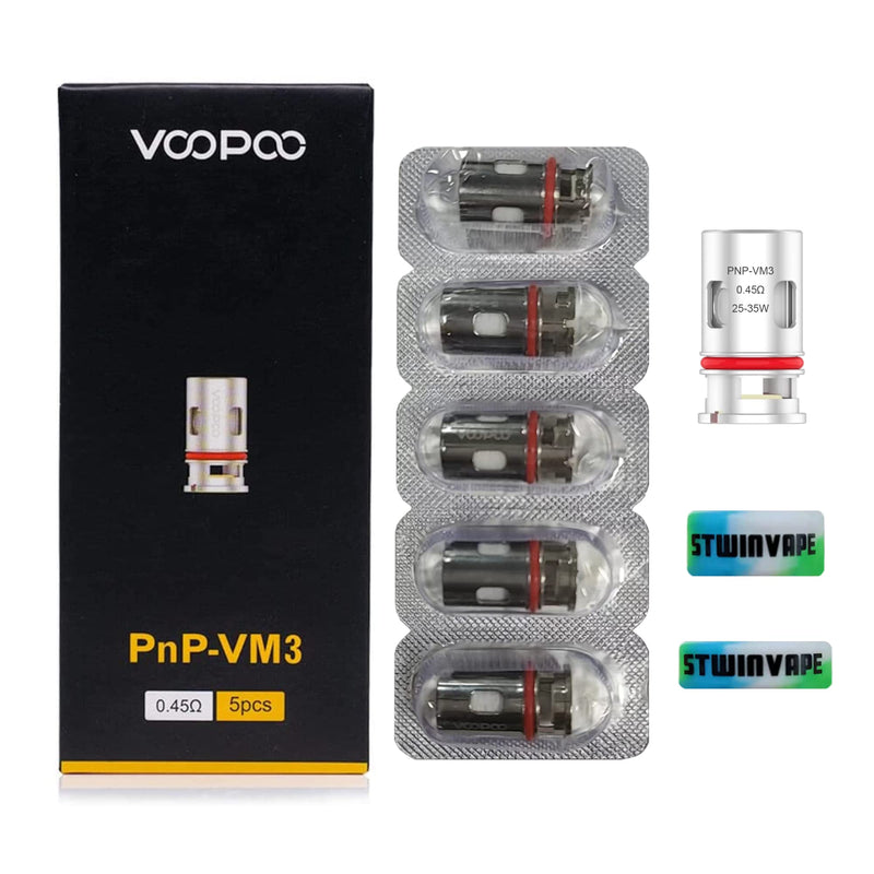 for VooPoo PnP VM3 Coil 0.45ohm Argus X GT Pro Drag S X Max Vinci X R Musket Seal V Suit Doric 60 Kit Pack of 5 - BeesActive Australia