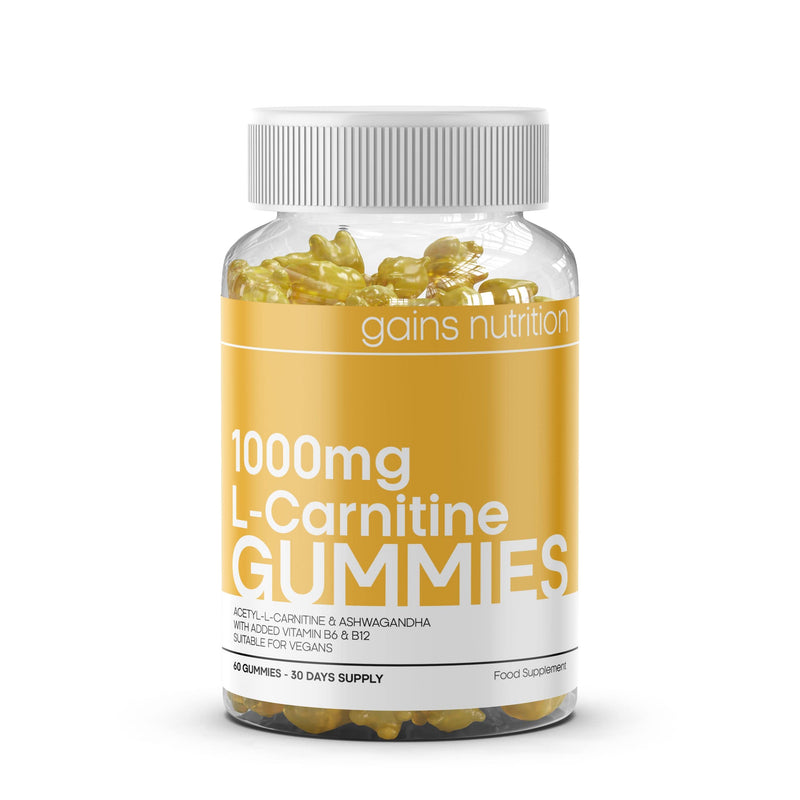 Acetyl L-Carnitine Gummies for Men & Women - 1000mg Acetyl L Carnitine Per Serving with Ashwagandha, Vitamins B6, B12 - Natural Mango Flavoured, Suitable for Vegans - BeesActive Australia