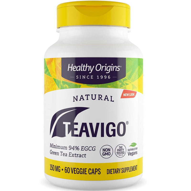 Healthy Origins, Natural Teavigo�, Green Tea Extract, 150mg, 60 Vegan Capsules, Lab-Tested, Soy Free, Gluten Free, Vegetarian, Non-GMO - BeesActive Australia