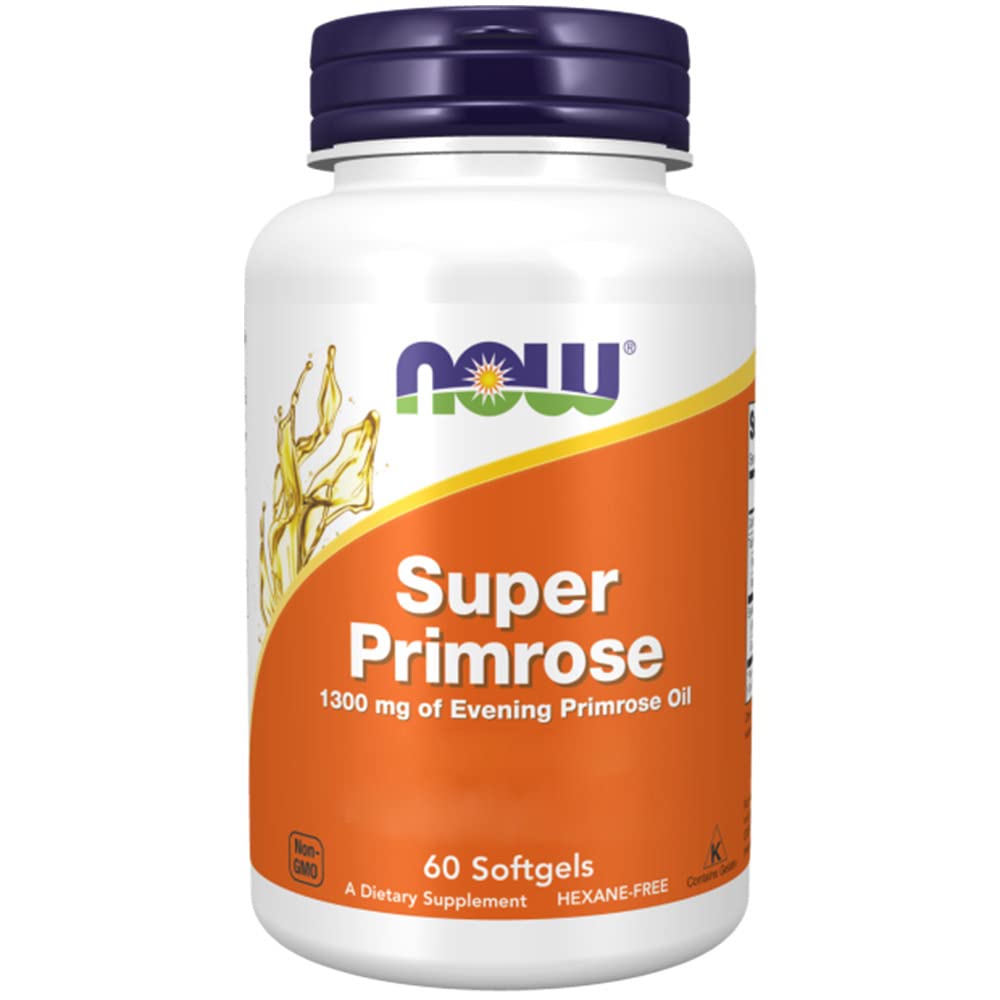 Now Foods, Super Primrose (Evening Primrose Oil), 1300mg, 120 Softgels, Lab-Tested, Soy Free, Gluten Free, Non-GMO - BeesActive Australia