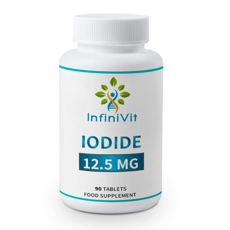 Iodine Tablets 12.5mg, Lugols Iodine Tablets, High Strength Iodine and Potassium Iodide, 90 Vegan Tablets, GMO and Gluten Free - BeesActive Australia