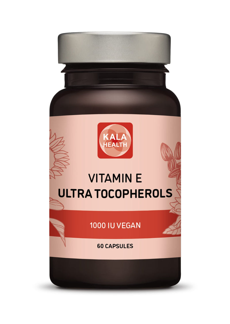 Kala Health Vitamin E 1000IU Ultra Tocopherol 450mg Vitamin E Vegan � All 4 Tocopherols - Alpha Tocopherol + Beta Tocopherol+ Gamma Tocopherol+ Delta Tocopherol� Unique d Alpha tocopherol Vitamin e - BeesActive Australia