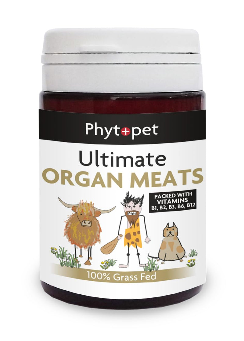 PhytoPet Ultimate Organ Mix | Freeze-Dried Beef Organ Multivitamin | Bioavailable Nutrition Booster for Pets | 90 Capsules | 30-Day Supply