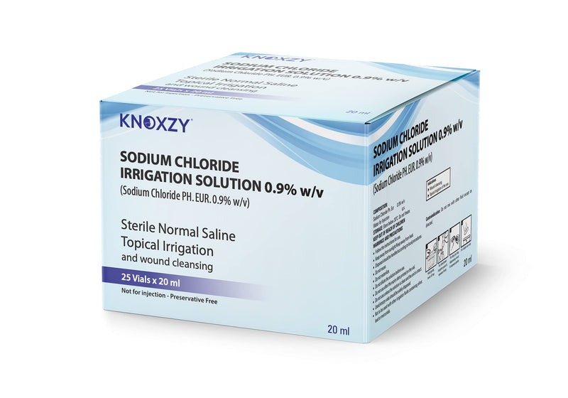 KNOXZY Sterile Saline Pods | Eye Wash | Wound Cleansing | Topical Irrigation | 25 x 20 ml sterile Pods - BeesActive Australia