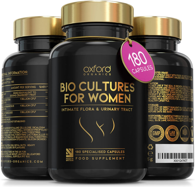 Advanced Probiotics for Women | Scientifically Formulated Vaginal Probiotics, Intimate Flora & UTI | Crafted with 3 Billion Bacterial Cultures - 100 Billion CFU/g Source | Made in UK (180 Capsules) 180 Count (Pack of 1) - BeesActive Australia