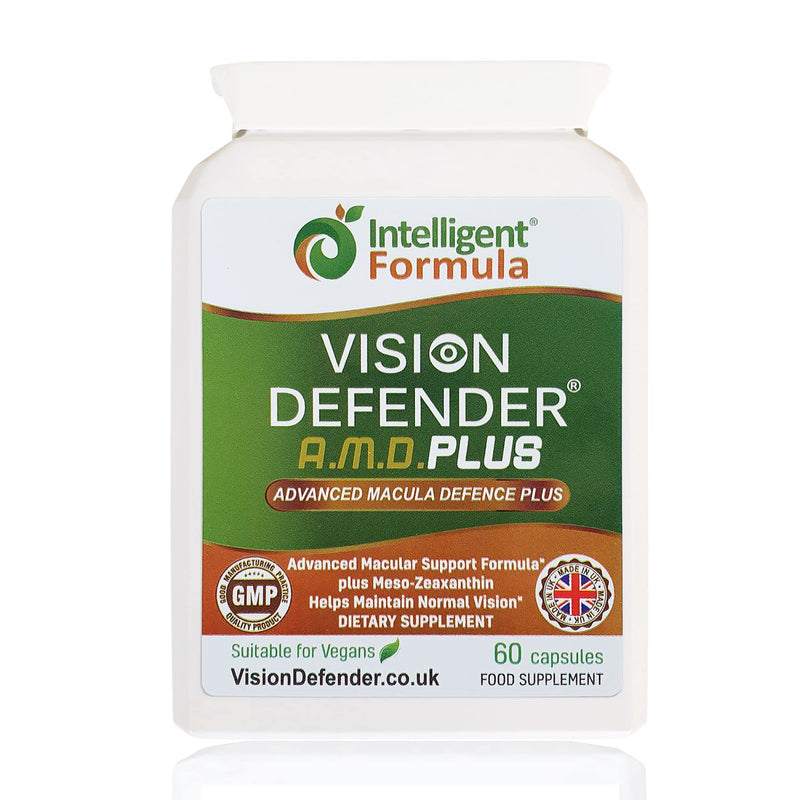 Vision Defender Plus Eye Supplement: AREDS2 Formula Vitamins, Minerals (Lutein, Zinc) Enhanced with Meso-Zeaxanthin for Complete Eyes/Eyesight Health Care & Support. 60 Easy-to-Swallow Vegan Capsules - BeesActive Australia