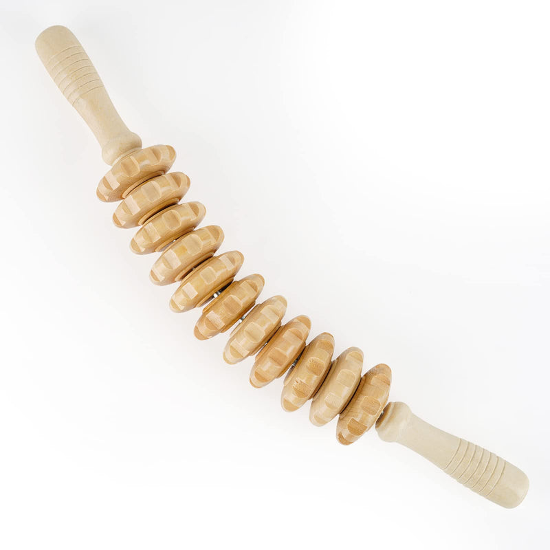 Whchiy Therapy Massager Roller Accessories Anti Cellulite Massage Roller Tool Massager Wooden Massage Tool Relax Tight Muscles for Body (Wood) Wood - BeesActive Australia