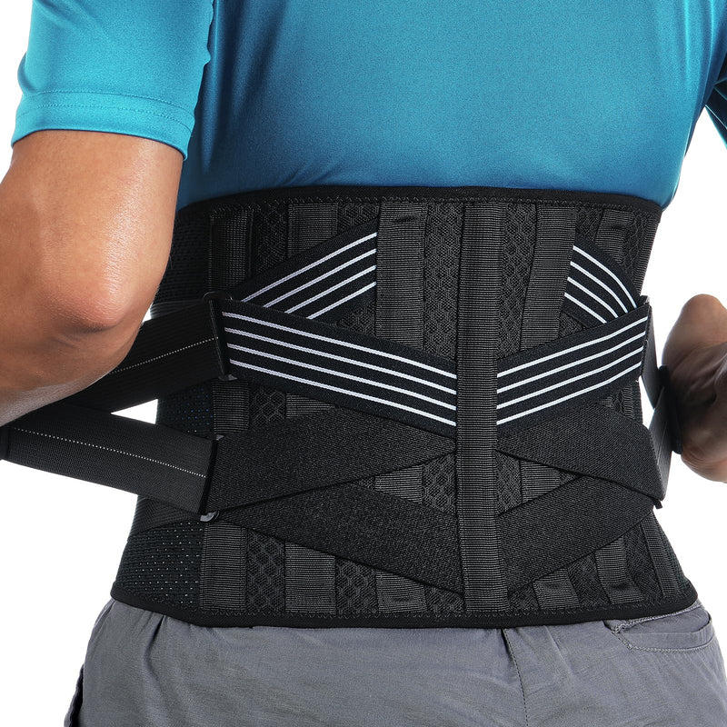 Fitomo Lower Back Support Belt for Men Women, Back Brace for Intant Pain Relief from Sciatica, Hernated Disc, Scoliosis, Adjustable and Breathable, Perfect for Bending Sitting Standing Heavy Lifting Large - BeesActive Australia
