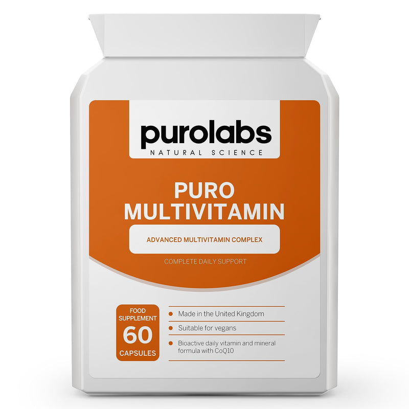Puro Multivitamin - 34 Multivitamins & Minerals - Daily Complex for Men & Women - Vegan - 60 Capsules - BeesActive Australia