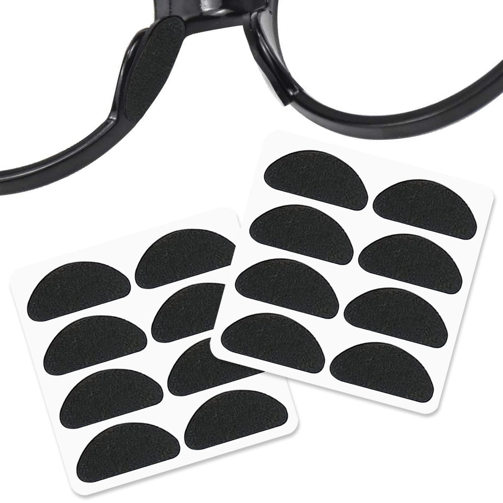 8Pairs of Eyeglass Nose Pads,Soft Foam Self-Adhesive Nose Pads,Anti-Slip Sponge Glasses Nose Pads,Soft Foam D Shape Anti Slip Nose Pads,Anti Slip Nose Pads for Eyeglasses,Sunglasses(Black) - BeesActive Australia